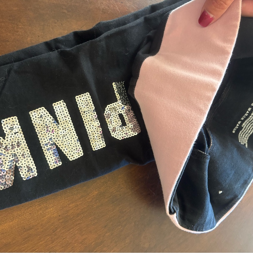 Black and Pink Sequin PINK Victoria’s Secret